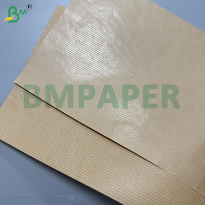 Rouleaux de papier kraft brun rayé brillant une face personnalisés 30 - 180cm