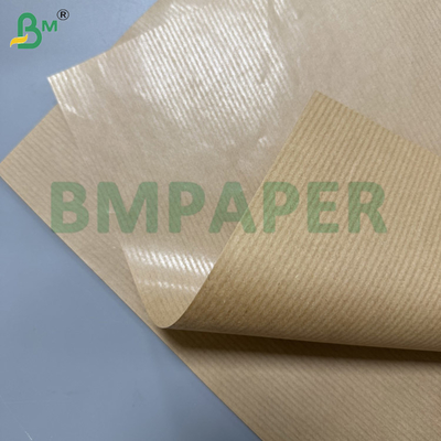 Rouleaux de papier kraft brun rayé brillant une face personnalisés 30 - 180cm