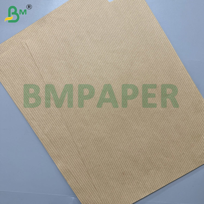 Rouleaux de papier kraft brun rayé brillant une face personnalisés 30 - 180cm
