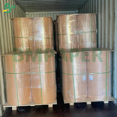 40gsm 50gsm One Side Glossy White Kraft Paper For Food Packaging 60cm Roll Wide