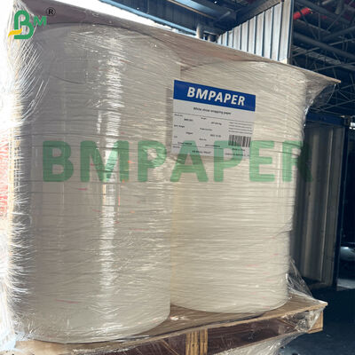 Rouleaux fendus de papier kraft blanc pour emballage de pailles 24 g/m² 35 mm rouleau