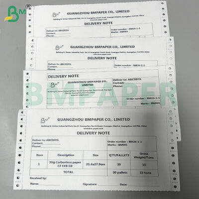 Feuille de papier de base sans carbone multicolore CF CFB CB pour formulaire duplicata