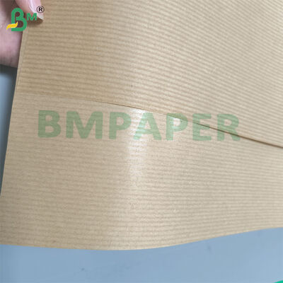 Papier kraft à côtes brunes vitré à la machine pour sacs et enveloppes