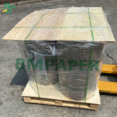Papier kraft à côtes brunes vitré à la machine pour sacs et enveloppes