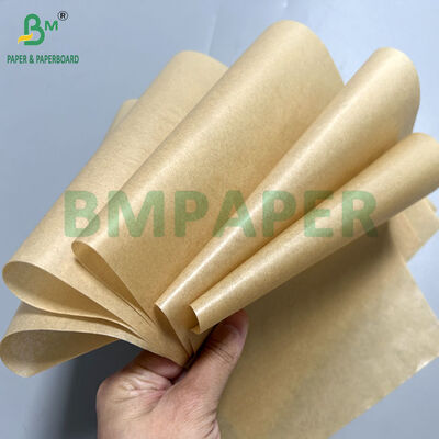 papier de cuisson de silicone de couleur de 30gsm 35gsm 40gsm Brown pour rôtir la largeur de 75cm