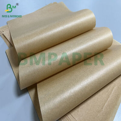 40gsm 60gsm Brown Double-Sided Silicone Release Paper For Baking Food 40 x 60cm