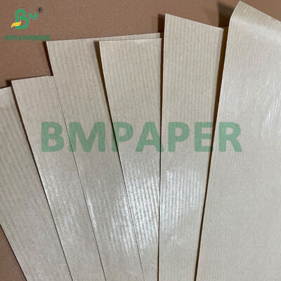 38 gm 40 gm MG papier à côtes kraft marron en rouleau pour sacs cadeaux et sacs à bagages