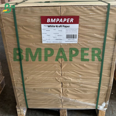 50 gm Papier d'emballage de couverts 40 g + 9 g Feuilles blanches de papier kraft poli-couchées