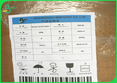 250 gm - 400 gm Ruloir de papier kraft brun naturel non blanchi pour contenant alimentaire