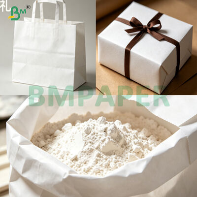 Papier kraft blanc vierge de qualité alimentaire 40 gm-150 gm pour la fabrication de sacs