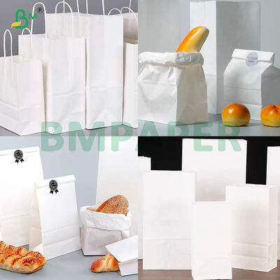 Biodegradable White Kraft Paper Roll & Sheet For Food Packaging Bread Paper Bags 