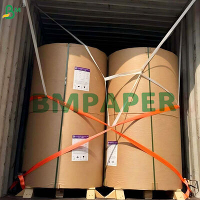Papier couché pour couvercle de yaourt de qualité alimentaire 43 / 45gsm Kraft blanchi anti-craquelure
