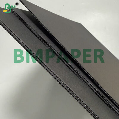 Black Color E Flute 1.75mm Corrugated Sheets 43 Inches By 28 Inches
