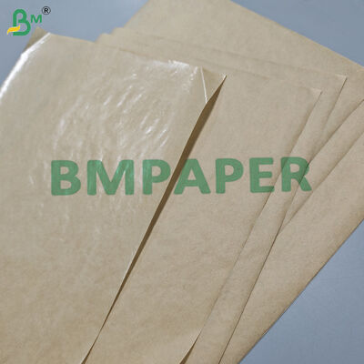 35g+6g PE Coated Brown Kraft Paper For Sugar Sachets 90cm 100cm Heat Sealable