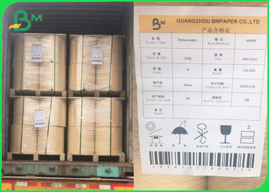FDA 60 grammes de papier kraft non blanchi 15 mm rouleau pour la fabrication de pailles de papier