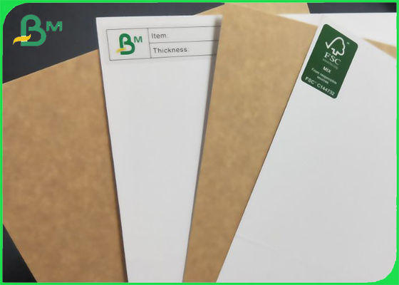 Matériau de la boîte d'emballage en bois Blanc avec dos brun Papier Kraft de qualité alimentaire