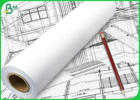 20LB 24" 36" large x 150ft 2 pouces noyau papier blanc en rouleau pour la conception architecturale