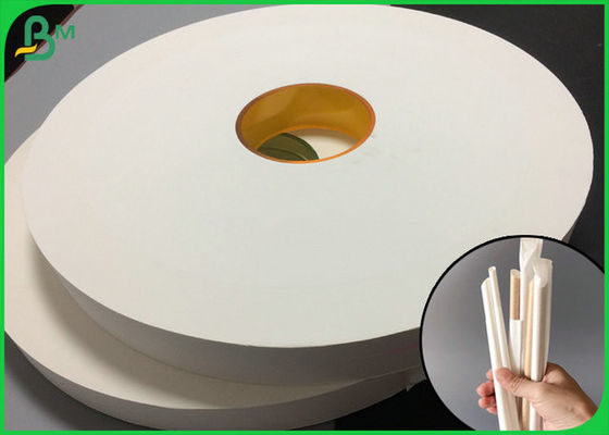 paille simple 44mm blanche de 28gsm 38mm Straw Wrapping Paper For Packaging